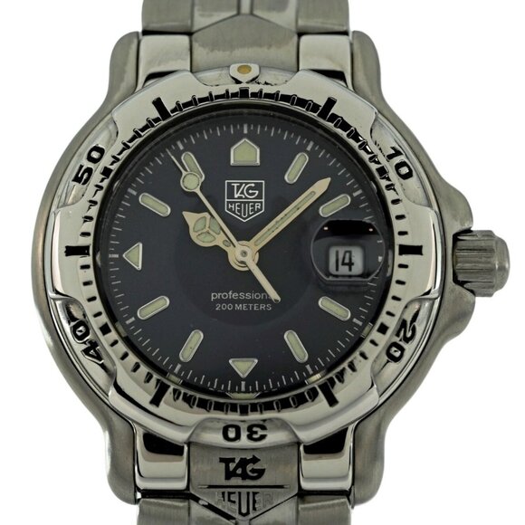 Tag Heuer 29mm Ladies 6000 Series Professional Blue Dial SS Watch - Picture 2 of 8